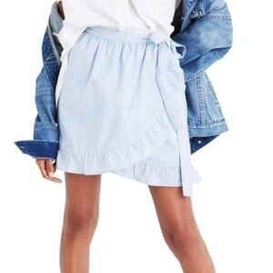 NWT Madewell Meadow Chambray Wrap Skirt